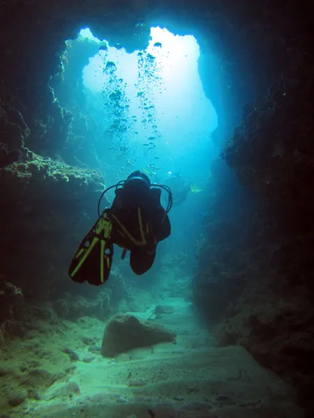 A diver at Cathedral