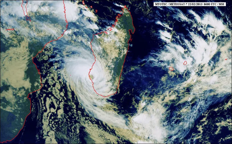 Photo satellite du cyclone Haruna